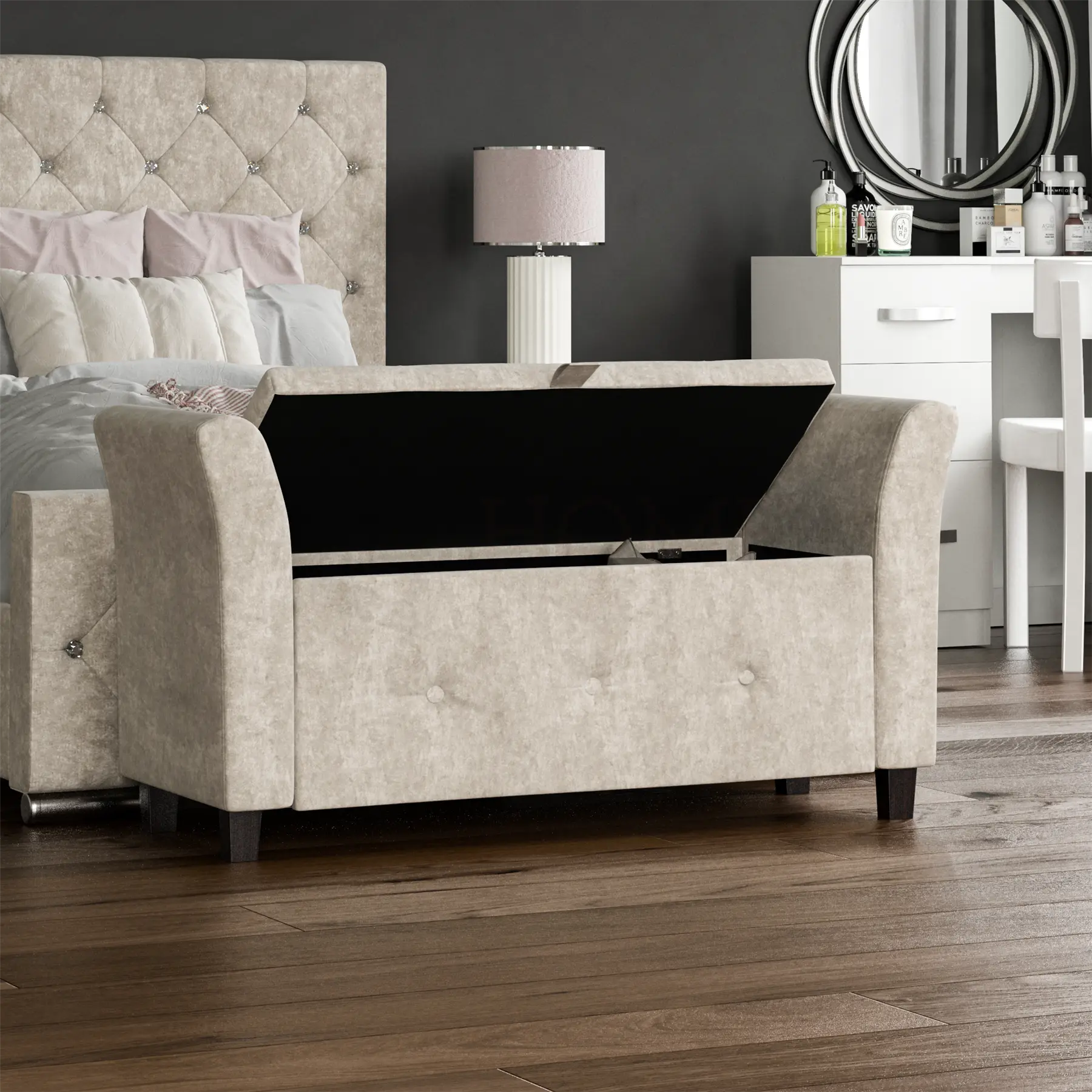 Franco Bedroom Storage Ottoman Bench - Image 2