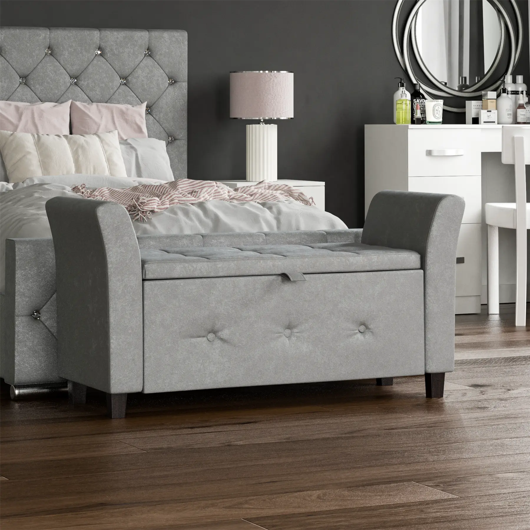Franco Bedroom Storage Ottoman Bench - Image 7