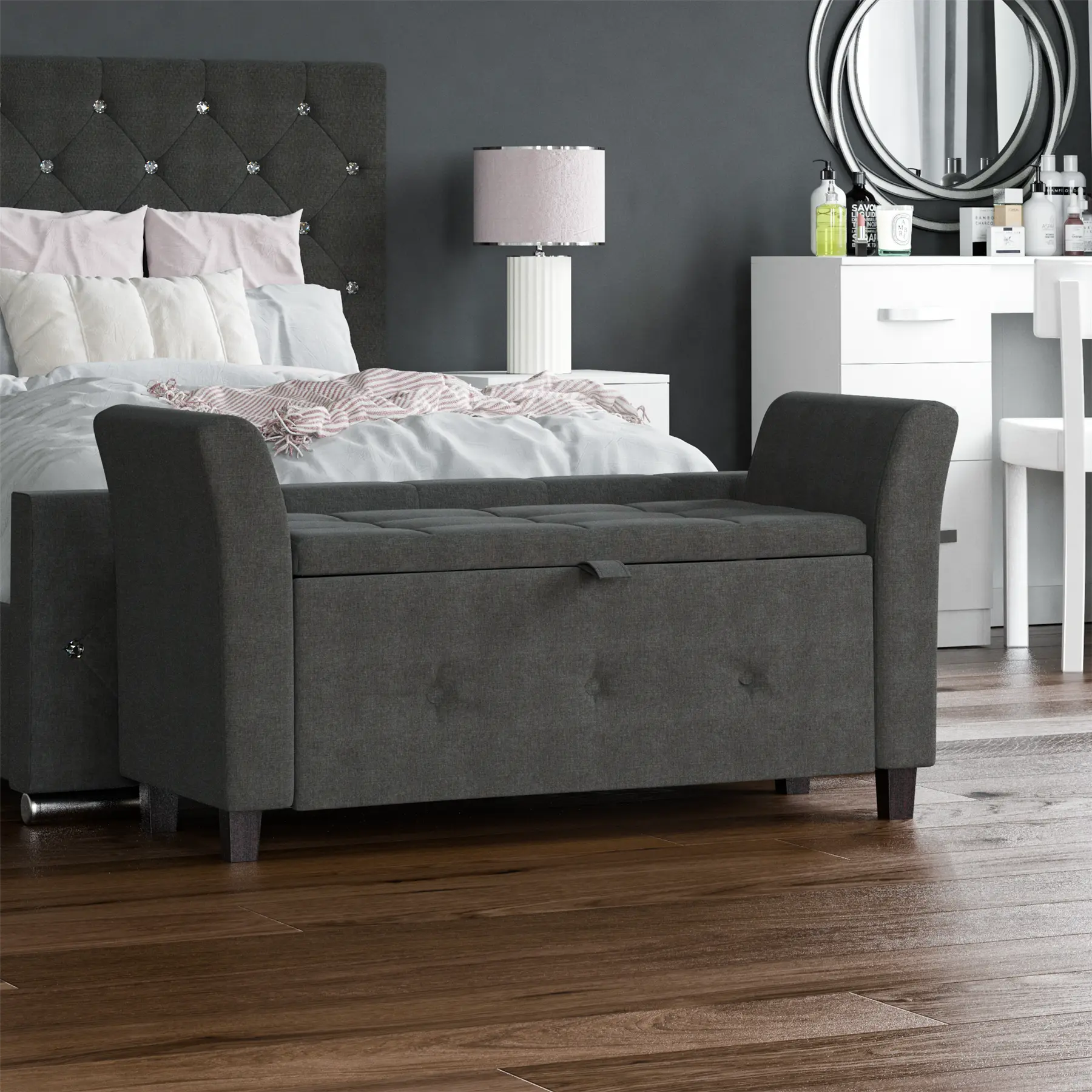 Franco Bedroom Storage Ottoman Bench - Image 9