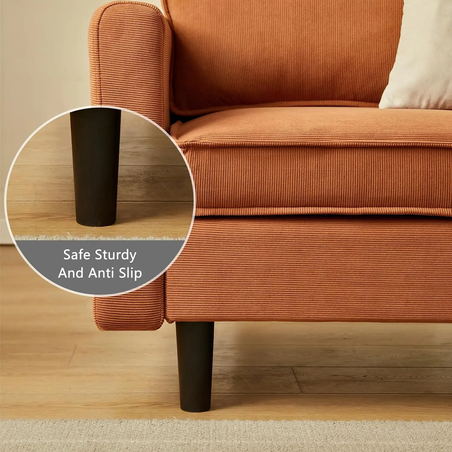 Gareth 3 Seater Corner Modular Sofa Couch - Image 5