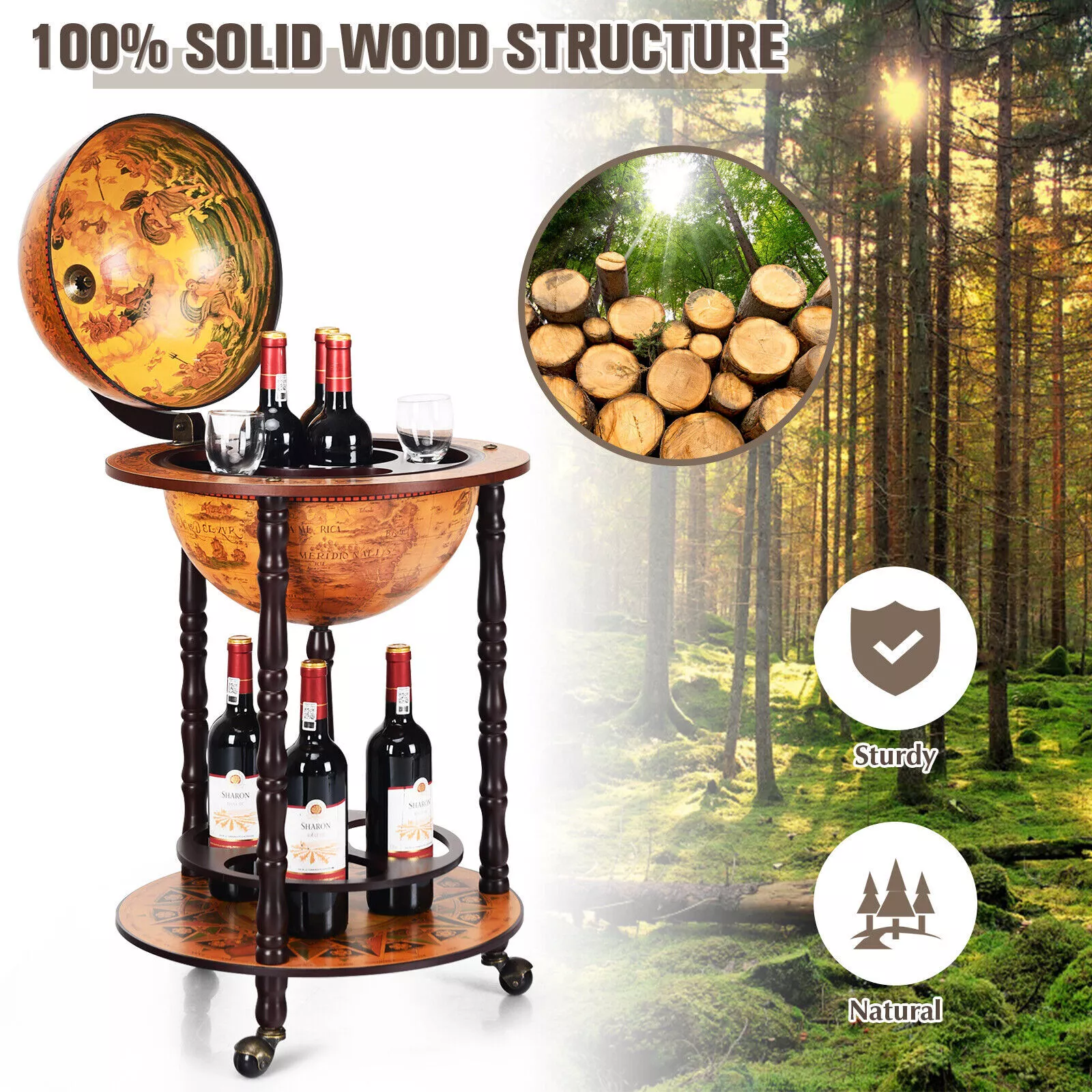 Garner Globe Drinks Cabinet - Image 5
