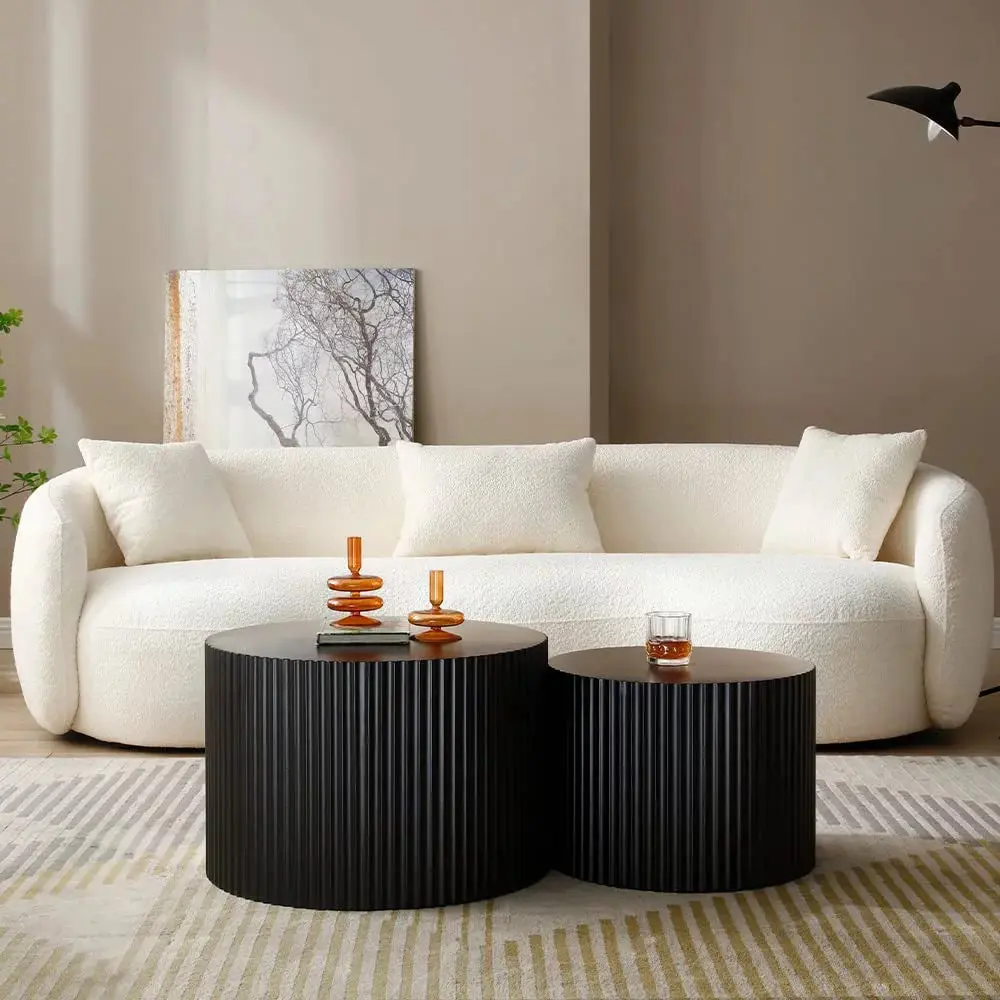 Garza Round Modern Nesting Coffee Table - Image 2