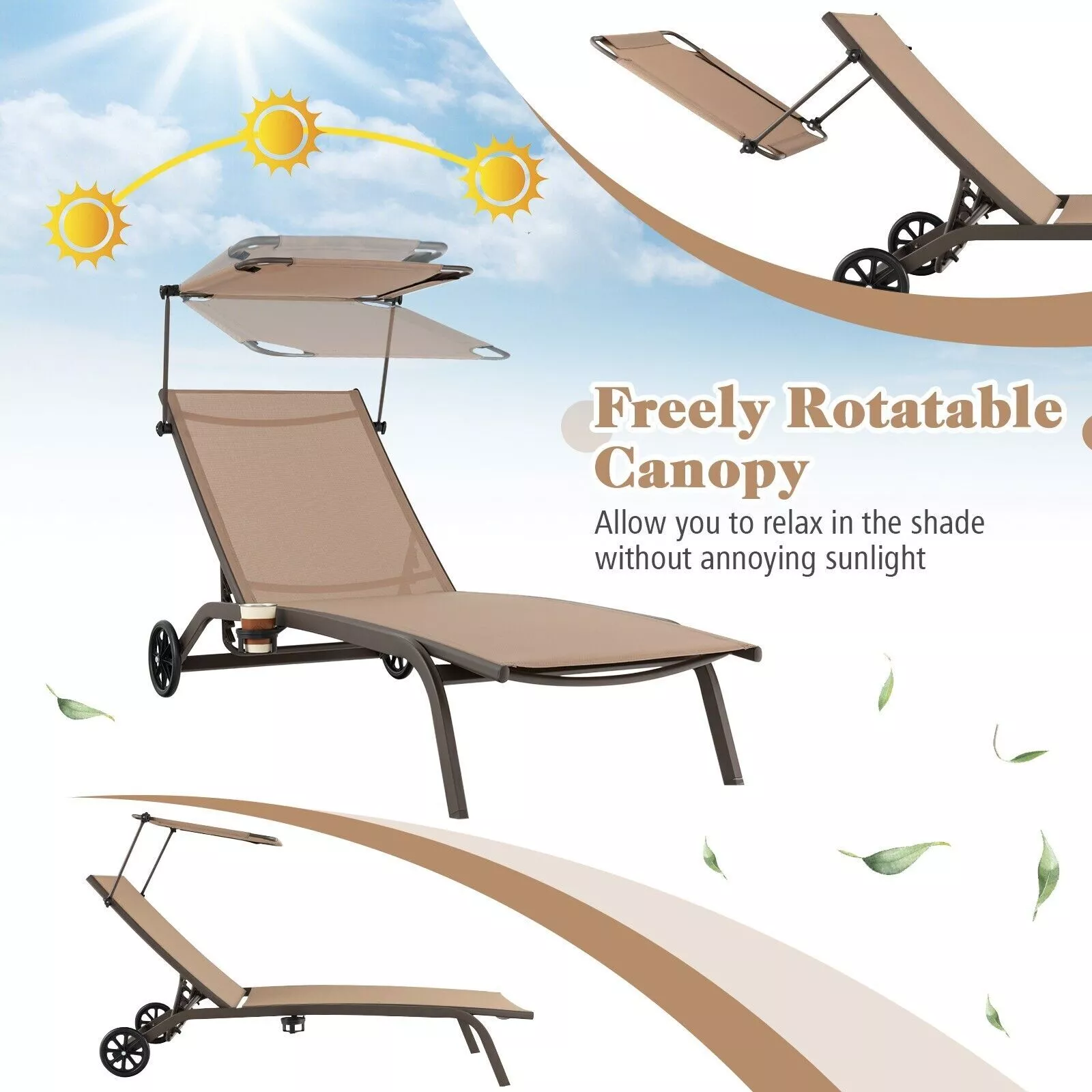 Gethin Garden Sun Lounger - Image 4