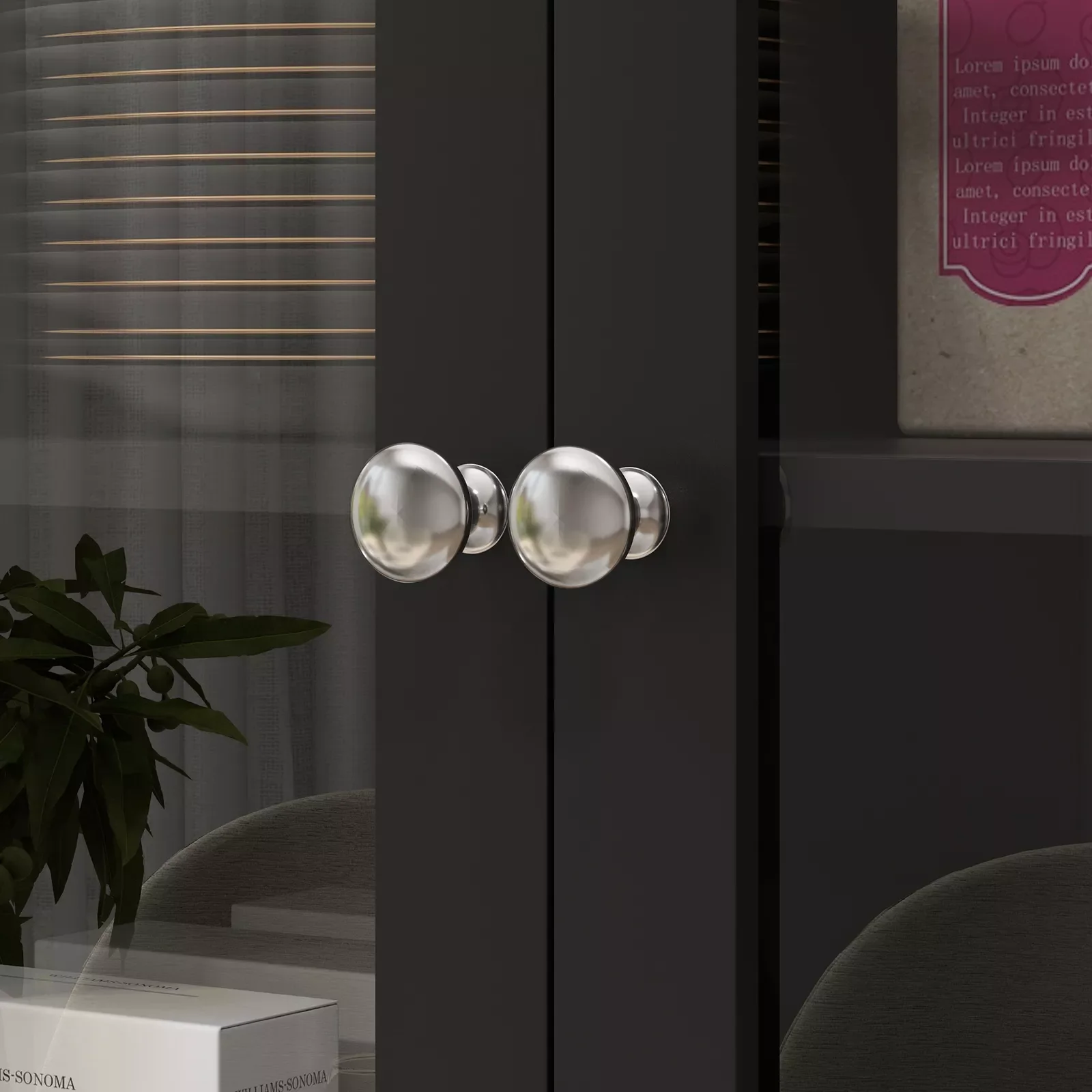 Gibbons Glass Kitchen Pantry Cabinet - Image 8