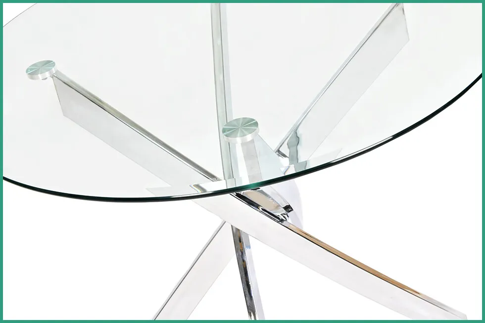 Glass Kitchen Dining Table Set For 4 - Image 4