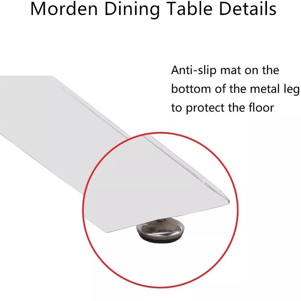 Glass Kitchen Dining Table Set For 4 - Image 6