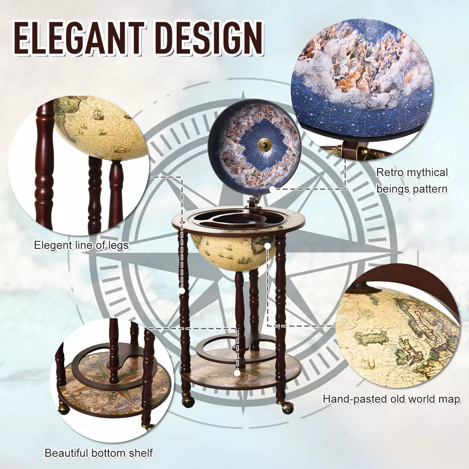 Gomez Globe Drinks Cabinet - Image 4