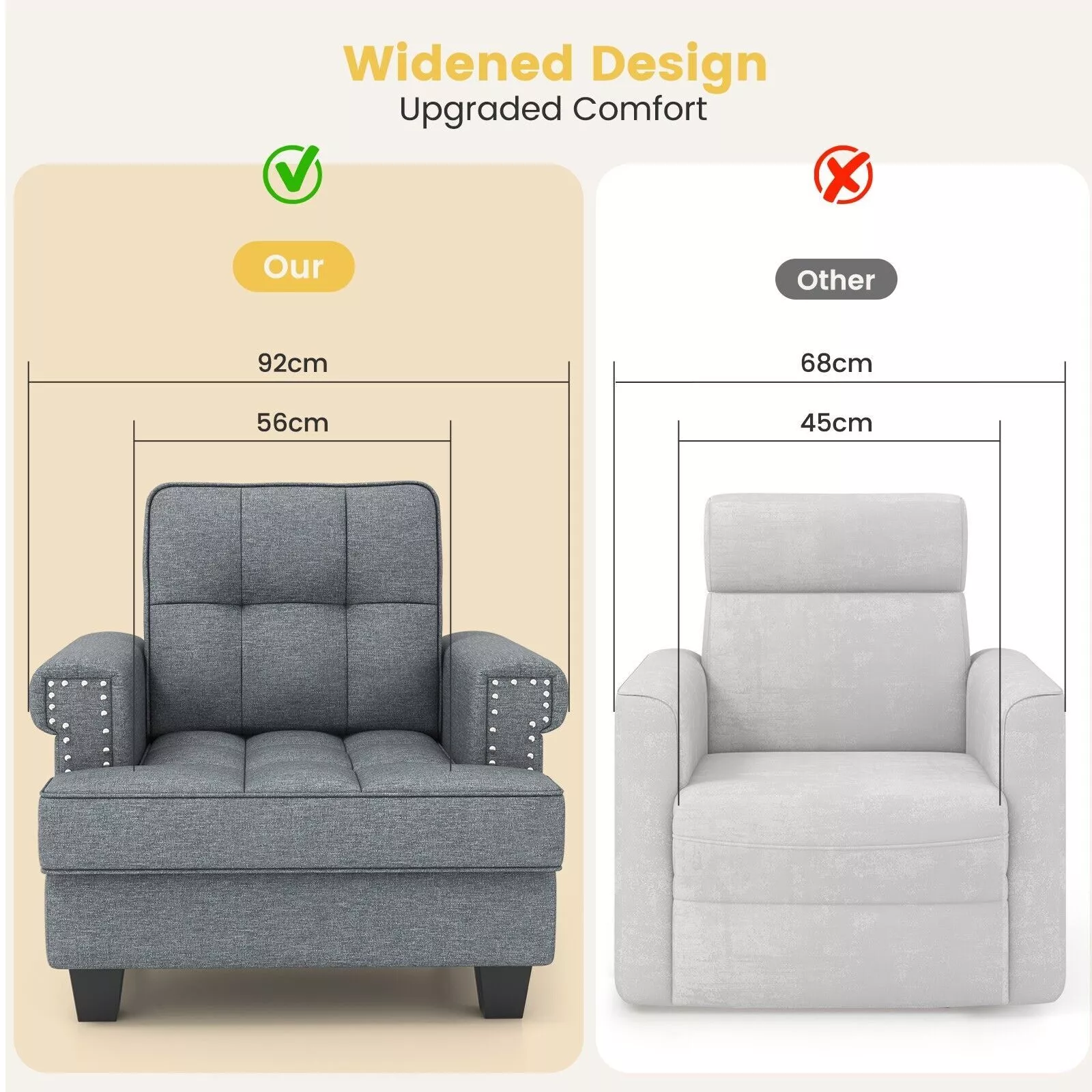 Haley Oversized Accent Armchair - Image 4