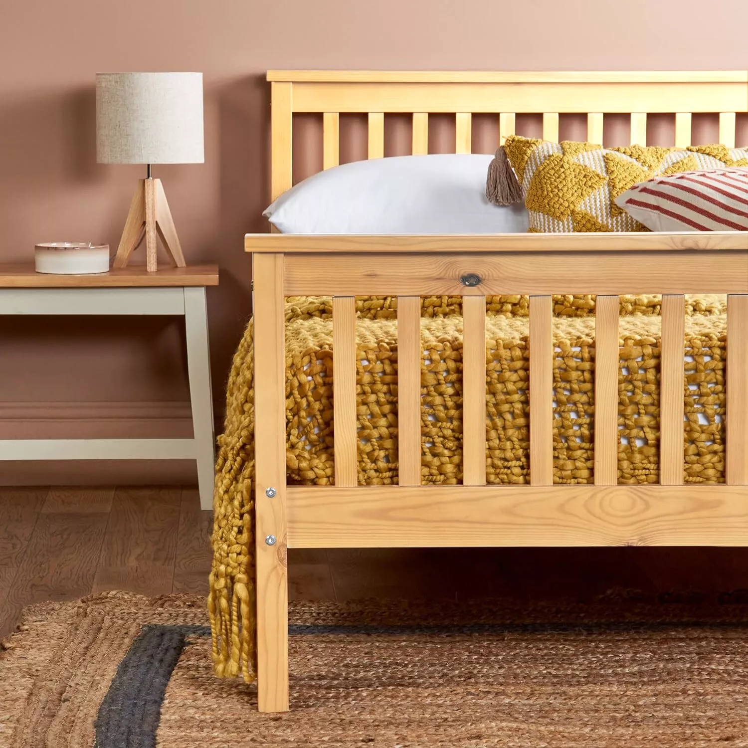 Hamza Solid Wood Bed Frame - Image 5