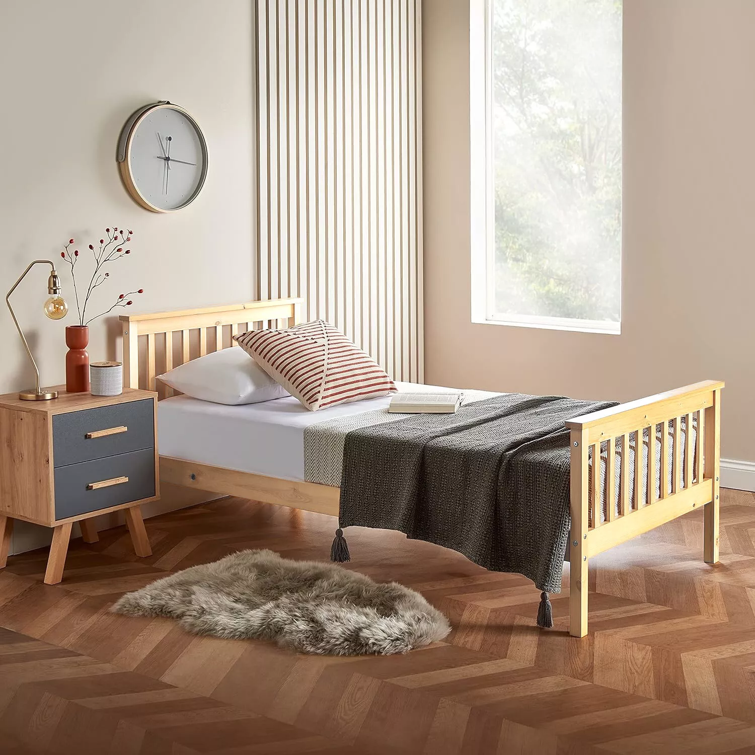 Hamza Solid Wood Bed Frame - Image 7