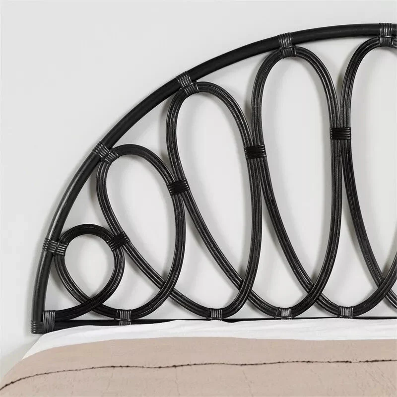 Hana Queen Rattan Wicker Bed Headboard - Image 3