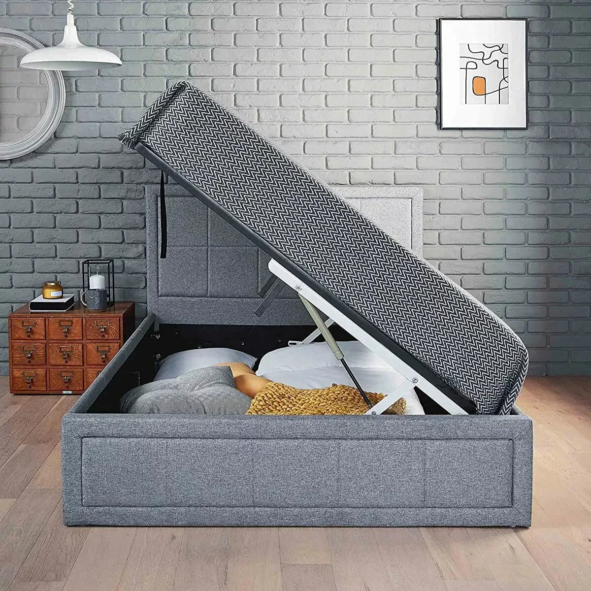 Haris Small Double Ottoman Bed Frame - Image 2