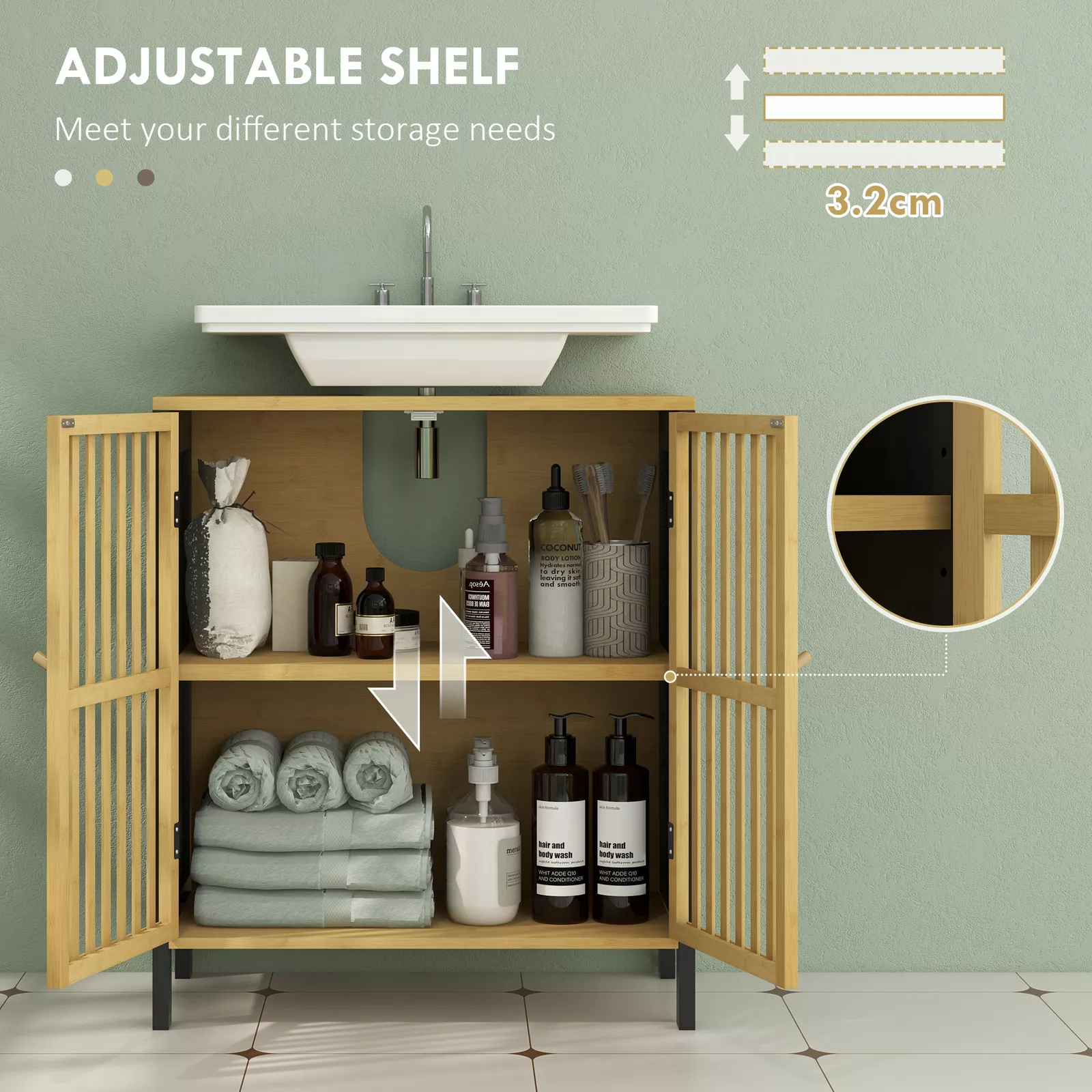 Haroon Under Sink Bathroom Cabinet - Image 3