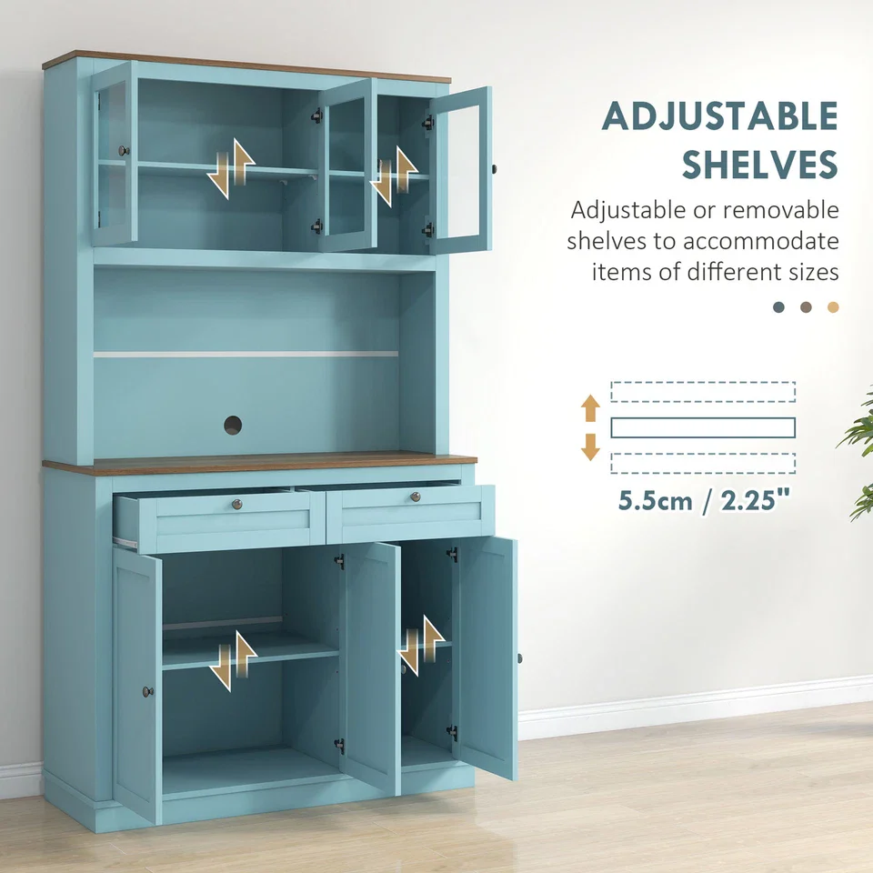 Hartman Kitchen Pantry Cabinet WIth Hutch - Image 4