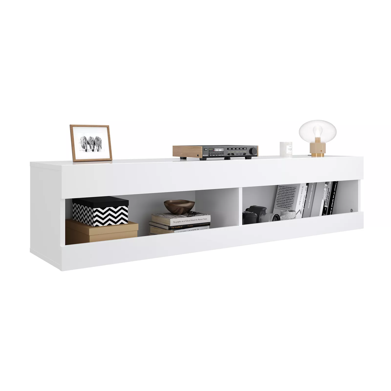 Haynes Floating High Gloss TV Cabinet Stand - Image 2
