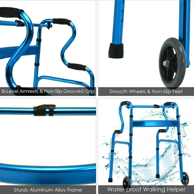 Heavy Duty Senior Lightweight Mobility Walker (Dual Handle) - Image 4