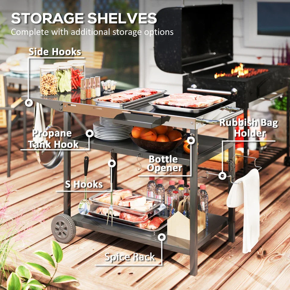 Henri Outdoor Bar Cart - Image 4
