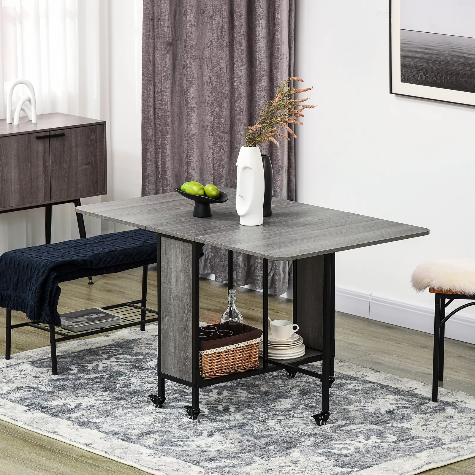 Hiba Drop Leaf Dining Table