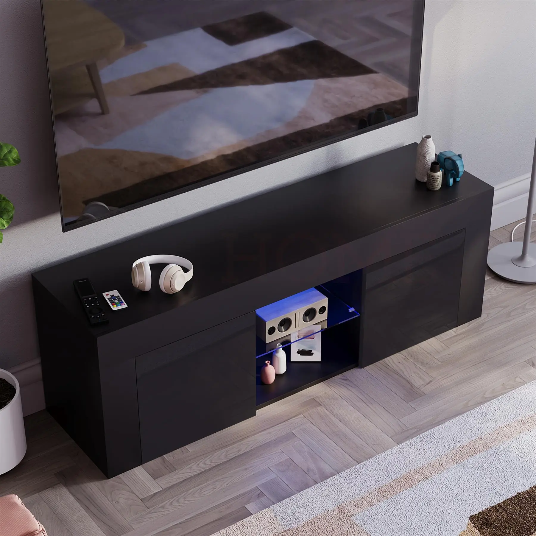 Holt High Gloss TV Cabinet Stand - Image 2