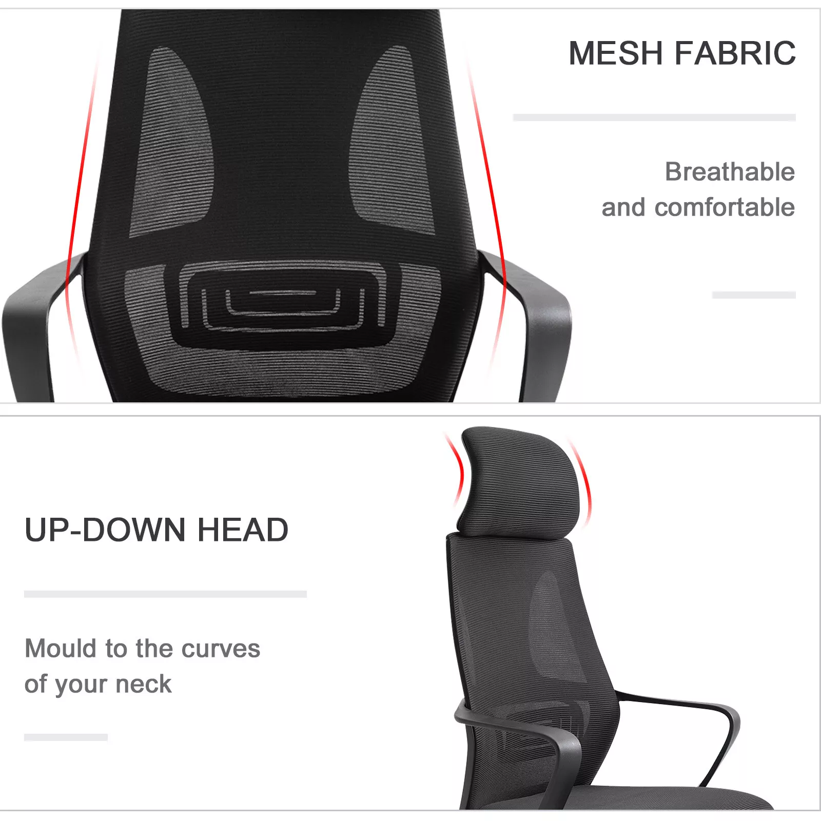 Holt Mesh Office Ergonomic Desk Chair - Image 4