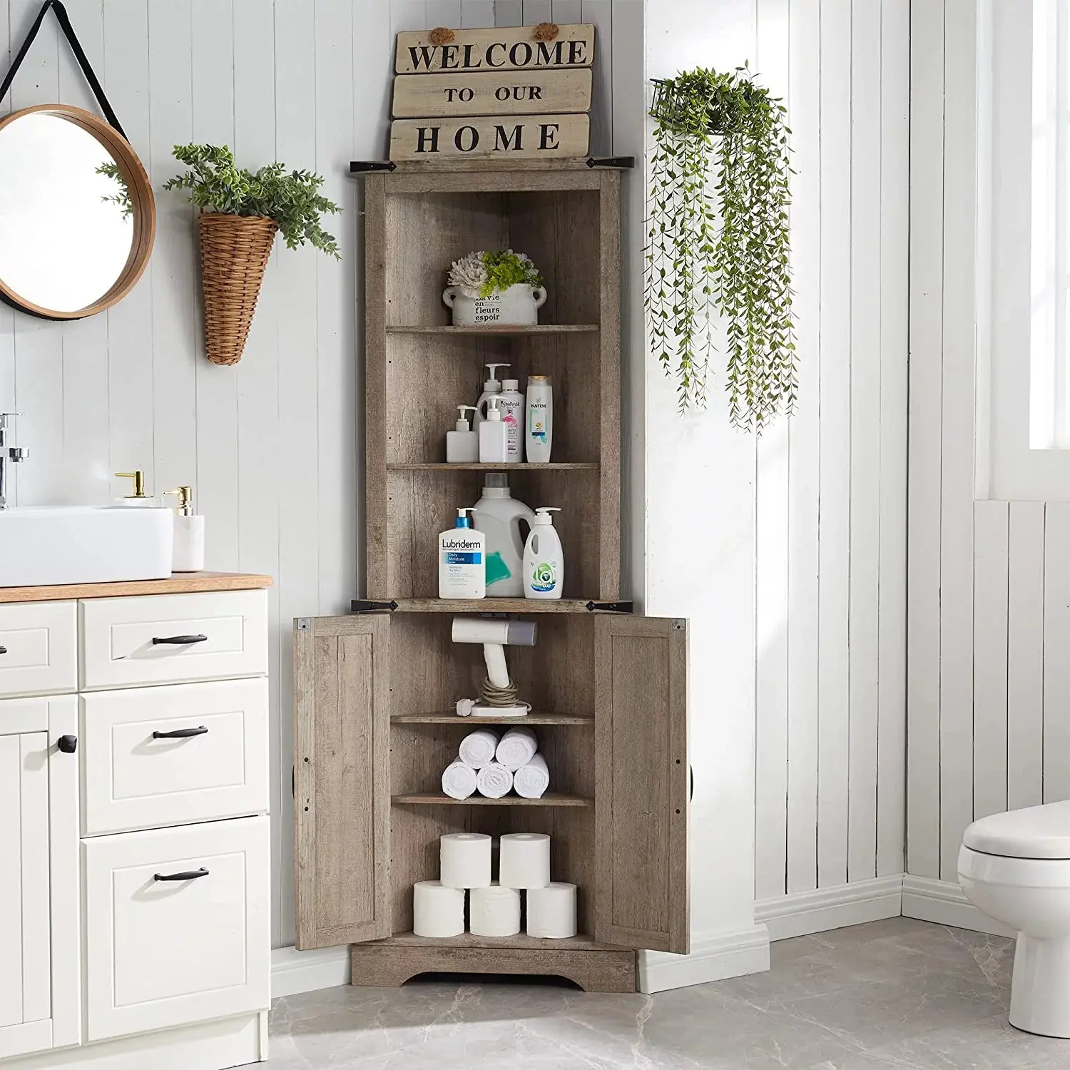 Hoover Tall Corner Kitchen Pantry Cabinet - Image 3