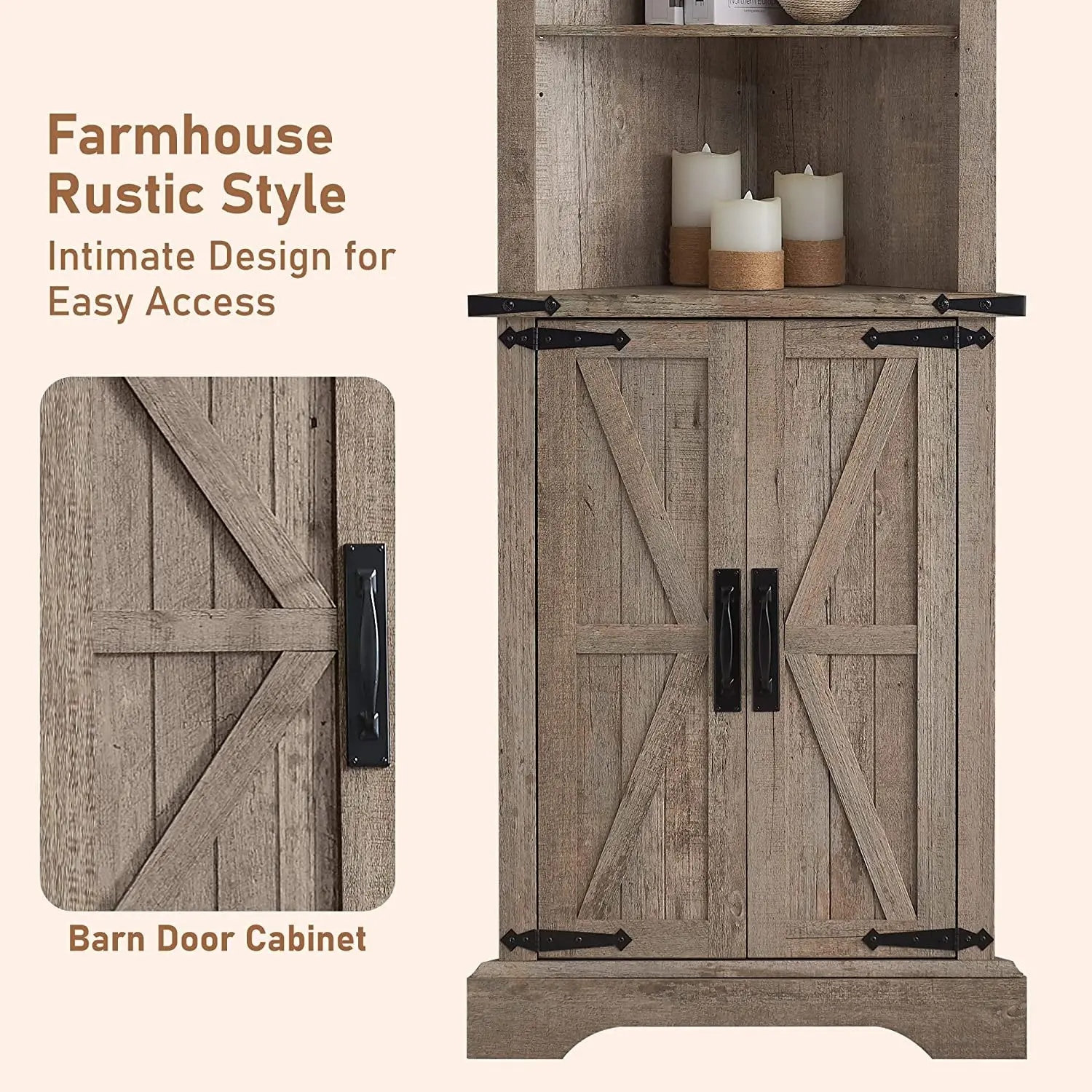 Hoover Tall Corner Kitchen Pantry Cabinet - Image 5