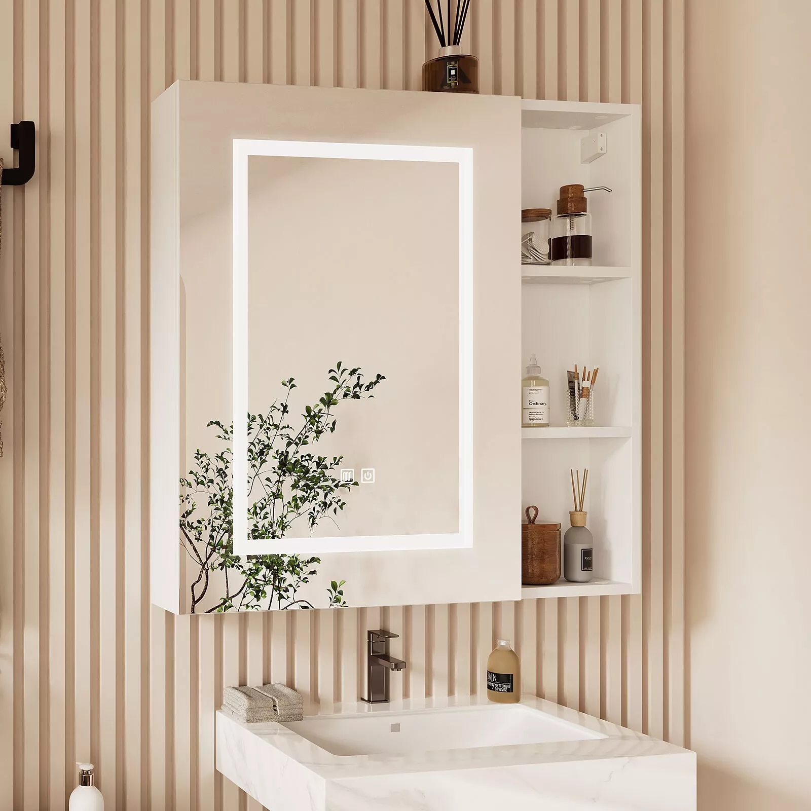 Howard Bathroom Mirror Wall Cabinet With Light