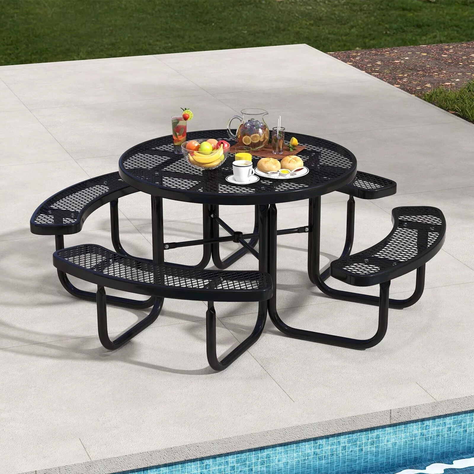 Huber Round Picnic Bench Table