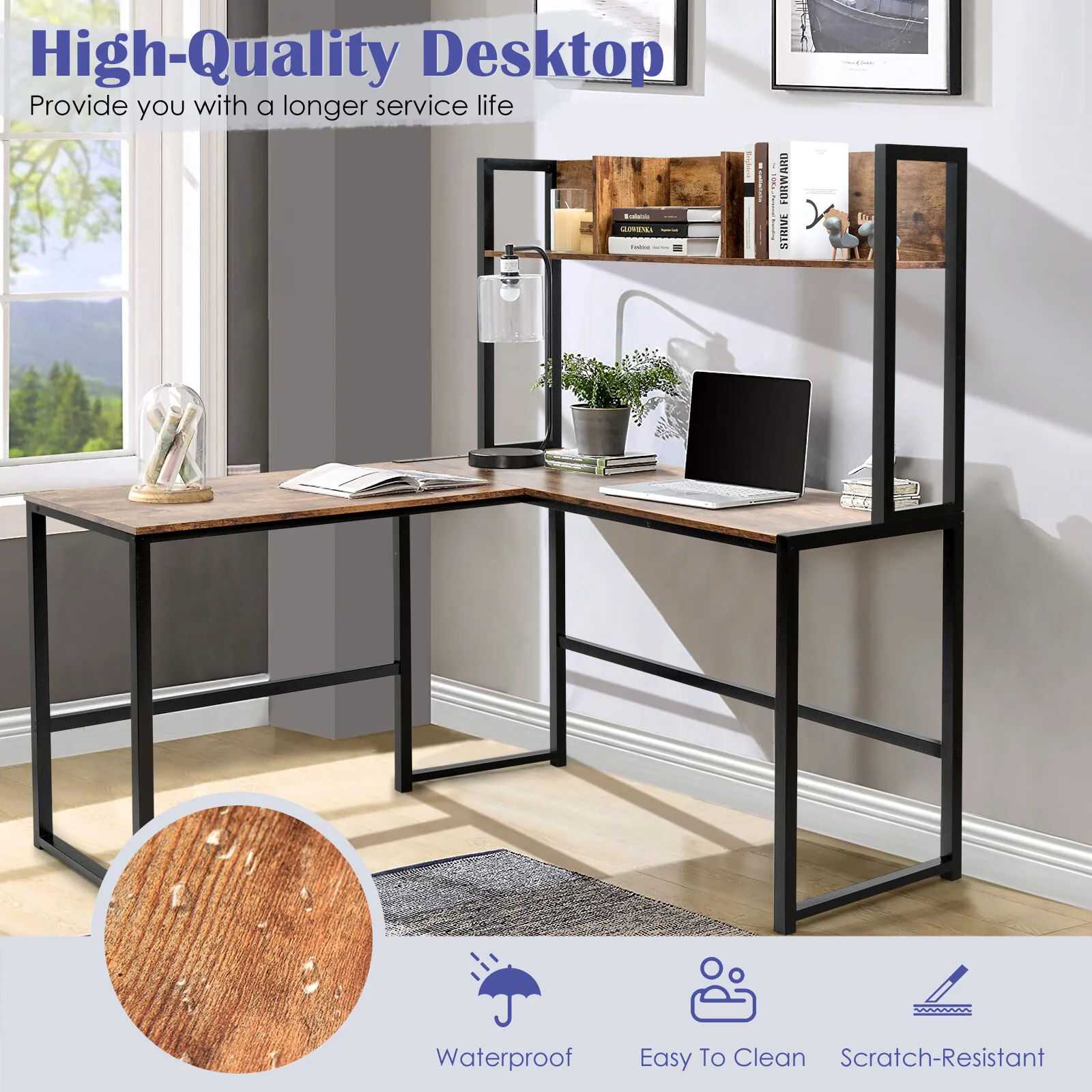 Huff Corner L Shaped Computer Desk - Image 4