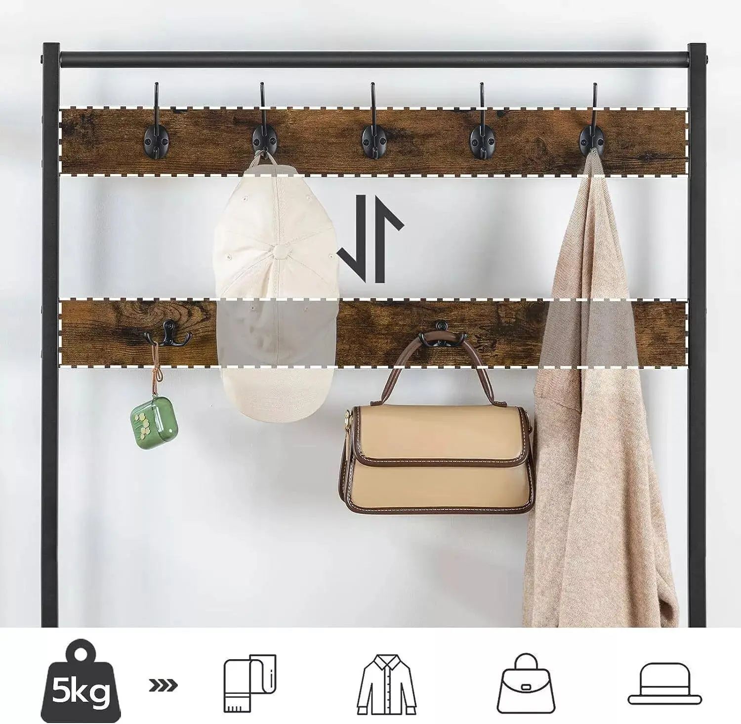 Imran Coat Stand With Shoe Rack - Image 4