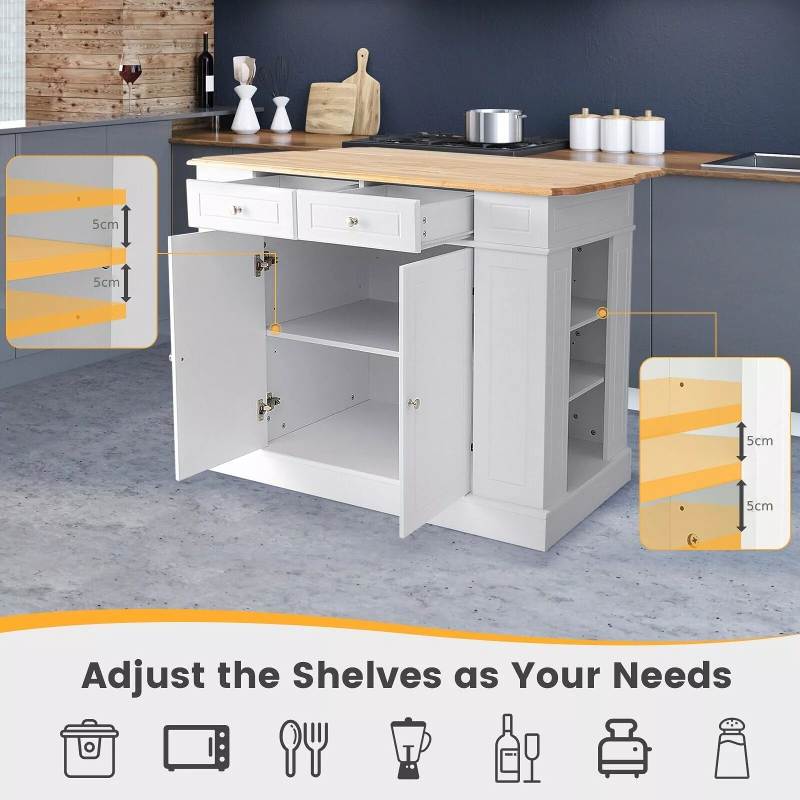 Irwin Kitchen Island With Seating - Image 4