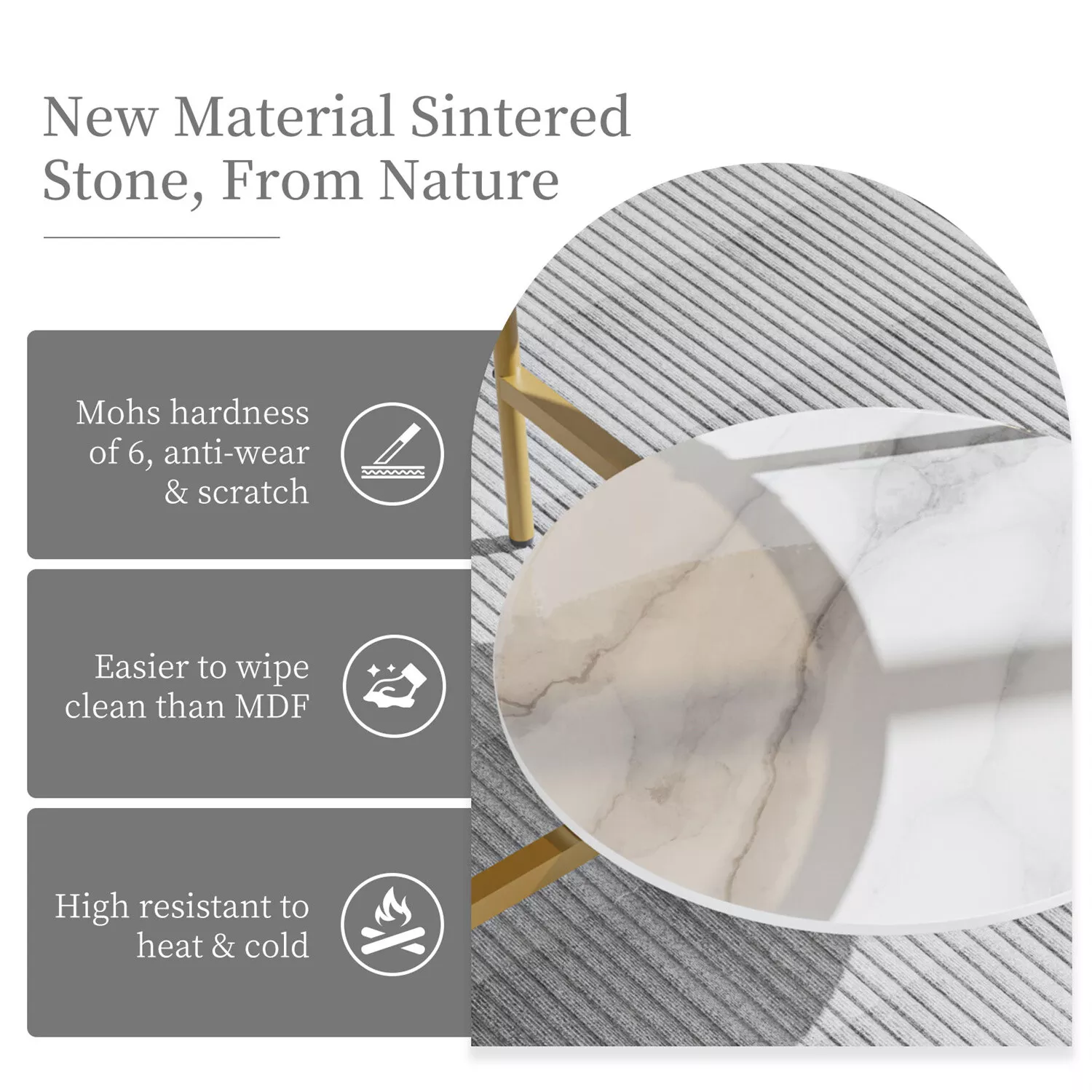 Isra Round Glass Coffee Table - Image 5