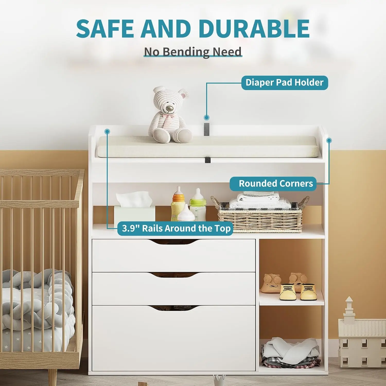 Izaak Nursery Changing Table Dresser - Image 2