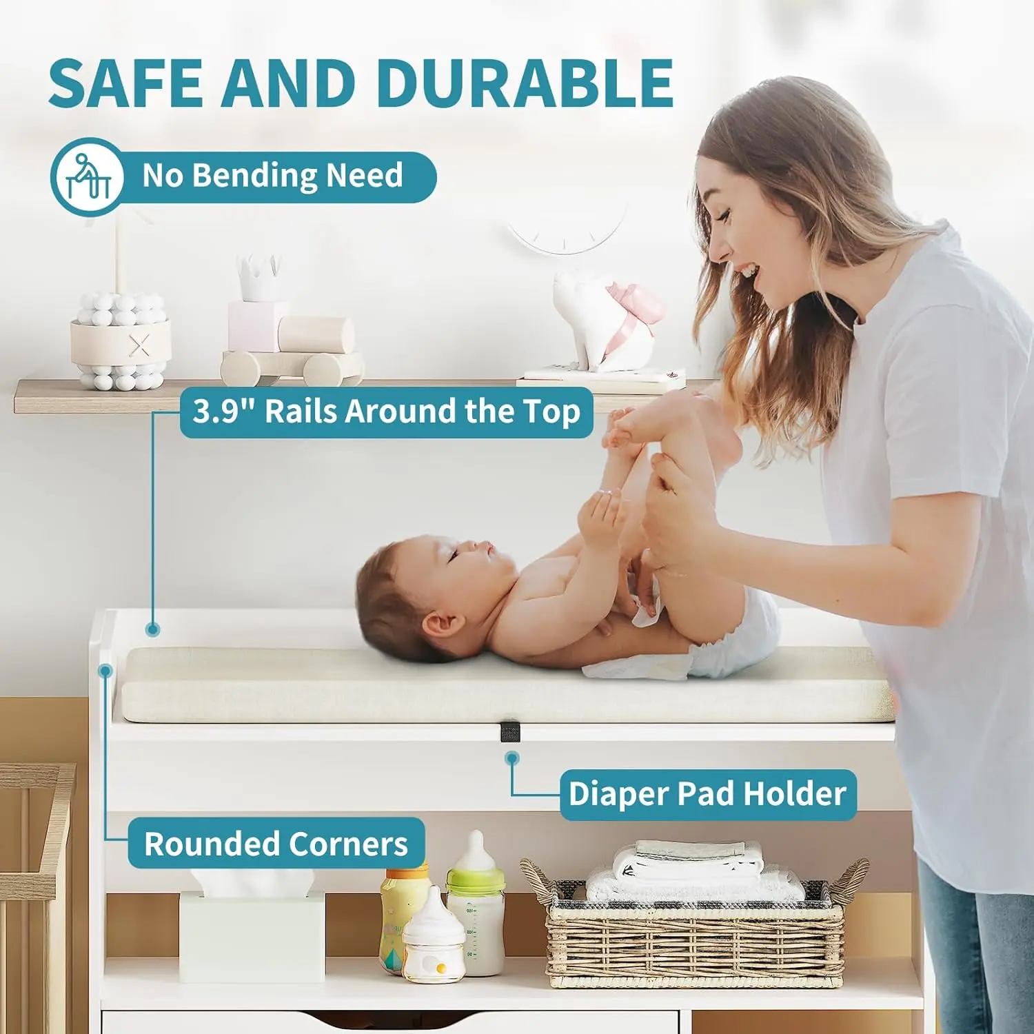 Izaak Nursery Changing Table Dresser - Image 6