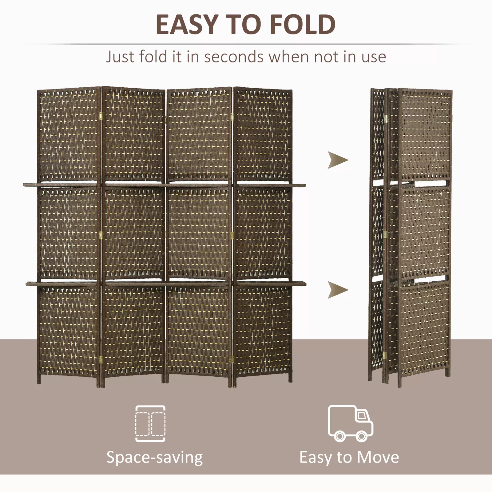 Jaden Wooden Room Partition Divider Screen - Image 3