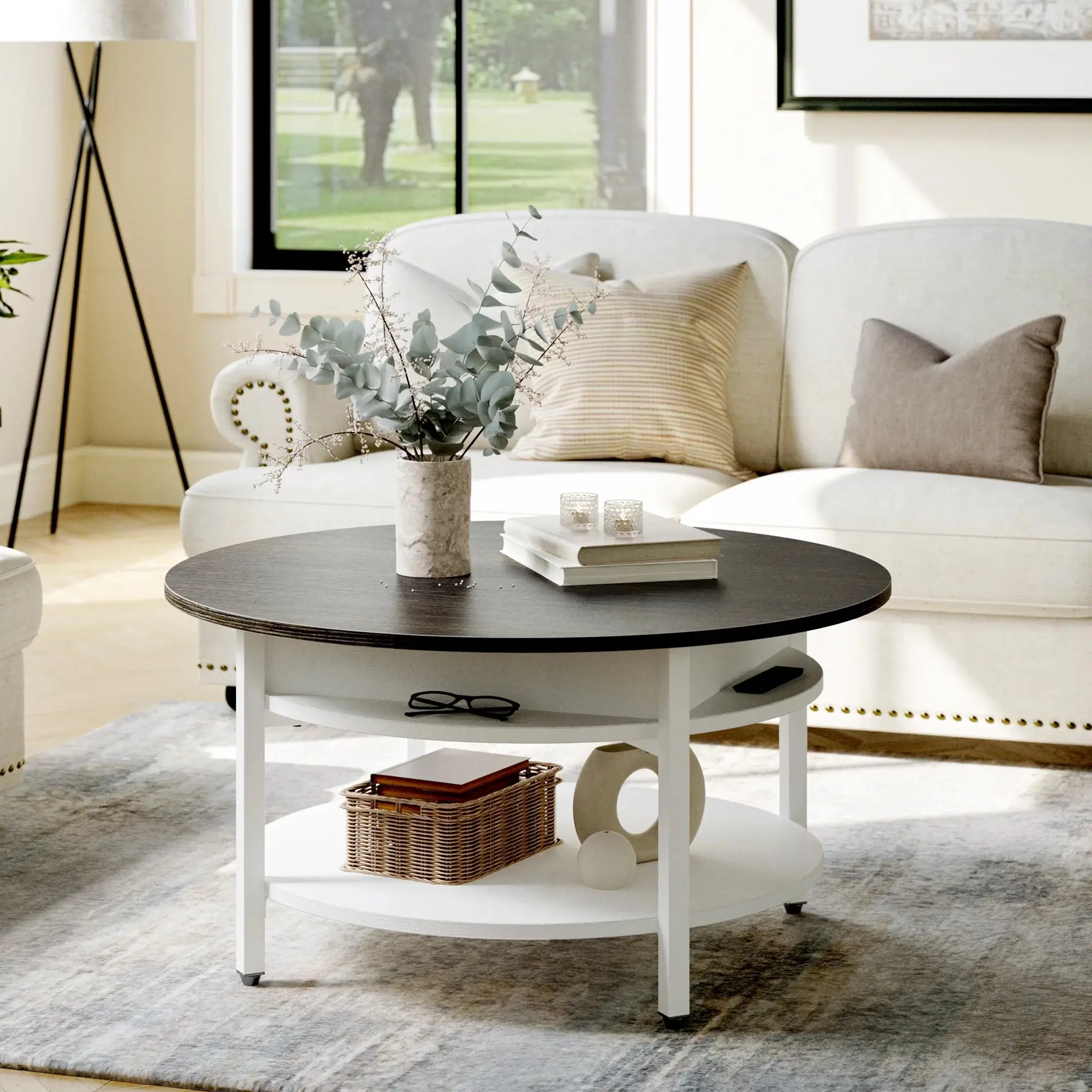 Jerry Round Modern Lift Top Coffee Table - Image 7