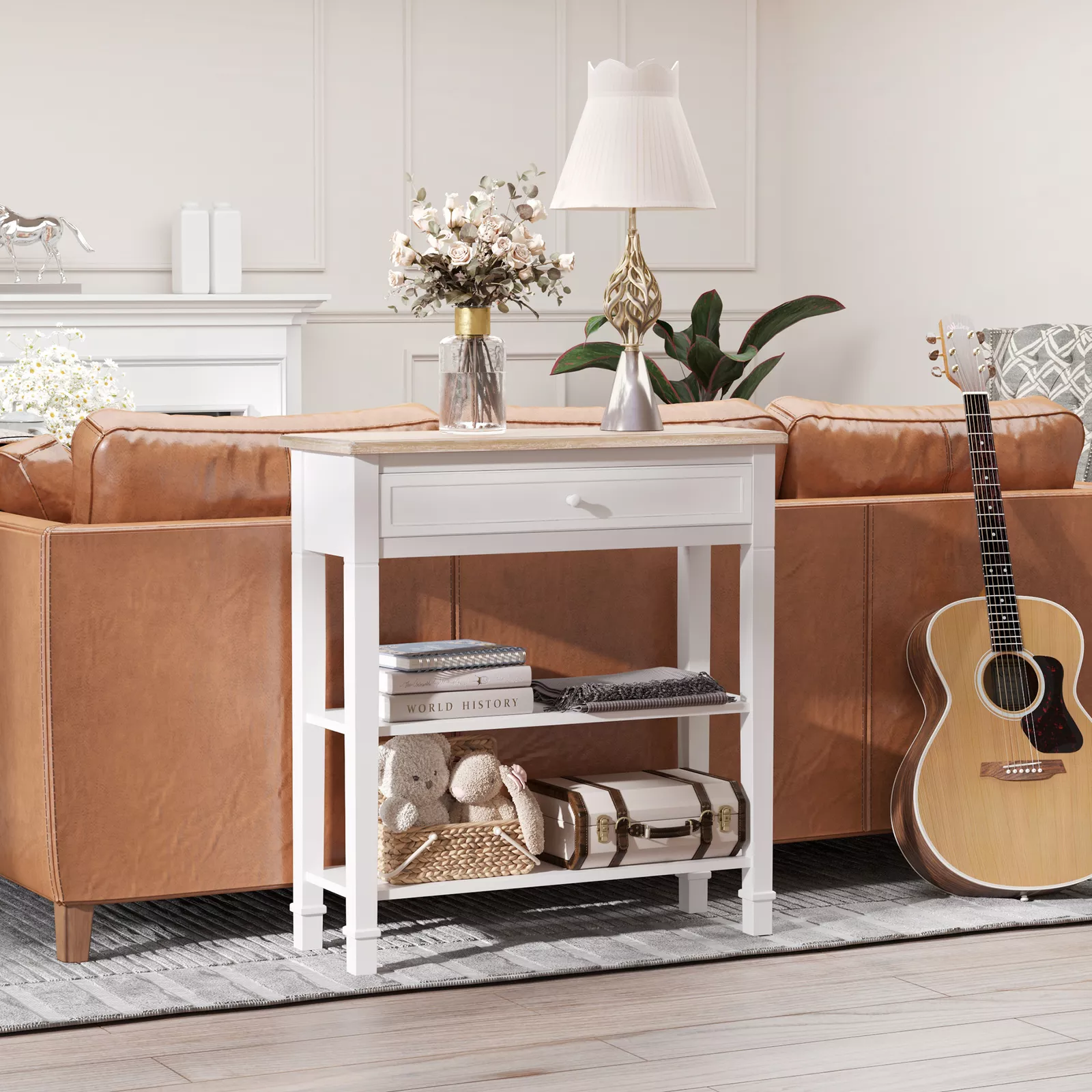 Jim Small Hallway Console Table With Drawers