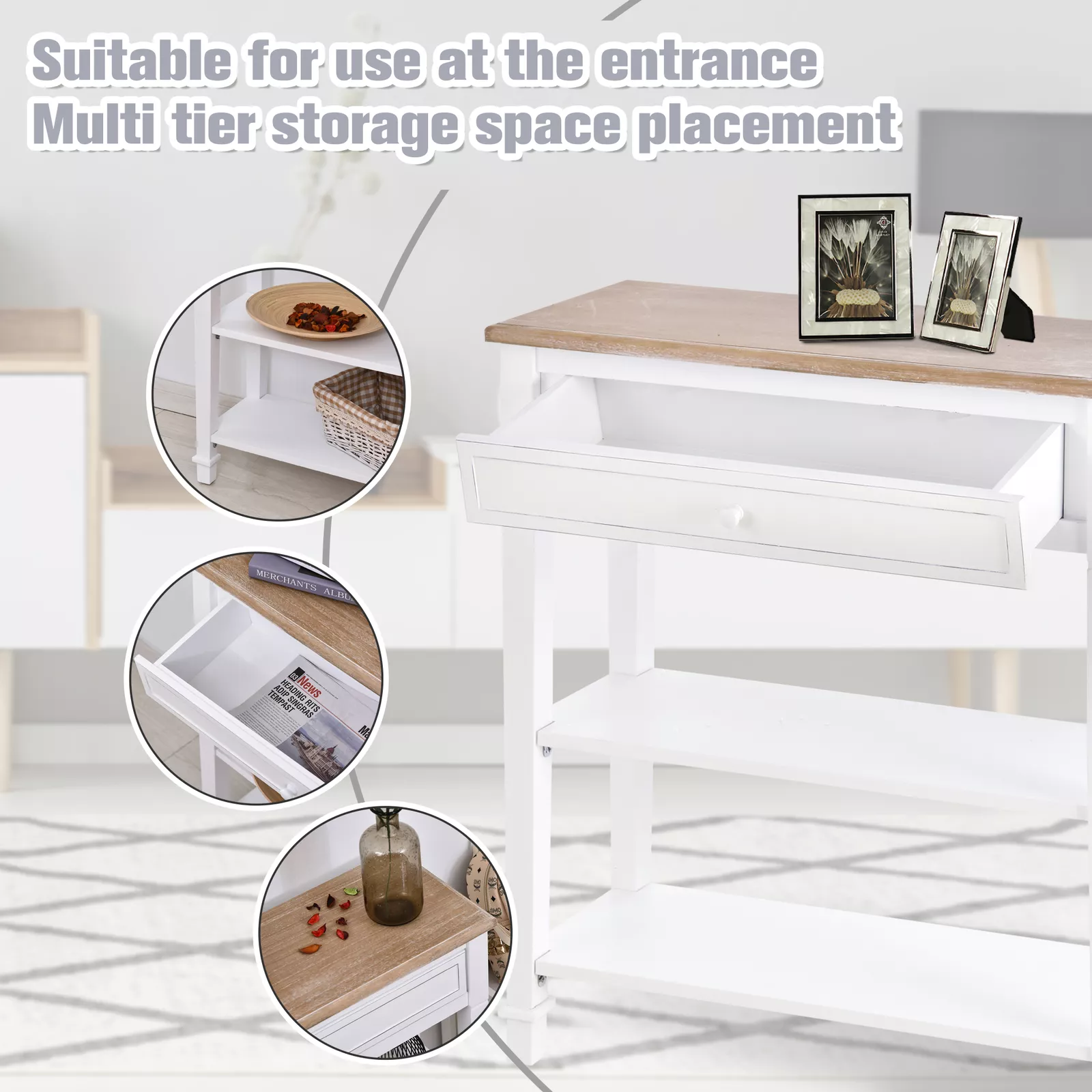 Jim Small Hallway Console Table With Drawers - Image 5