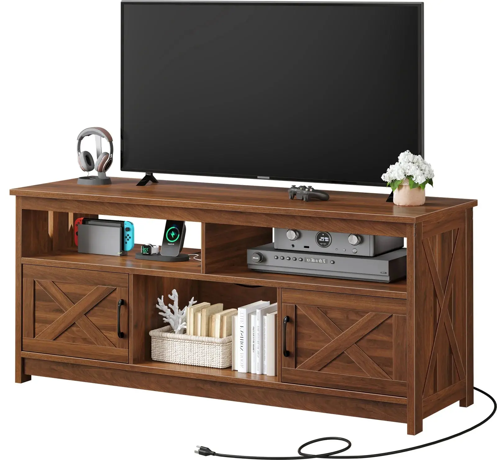 Joan Farmhouse TV Media Cabinet Console - Image 10