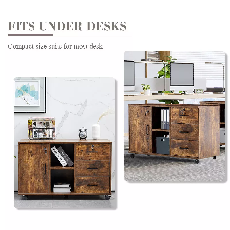 Jorge Wide 3 Drawers Office Filing Storage Cabinet - Image 8