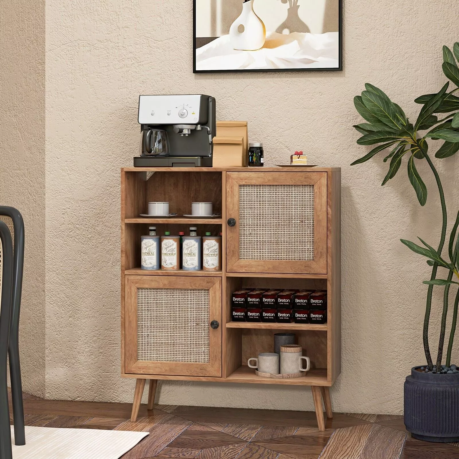 Kabir Small Rattan Sideboard Cabinet