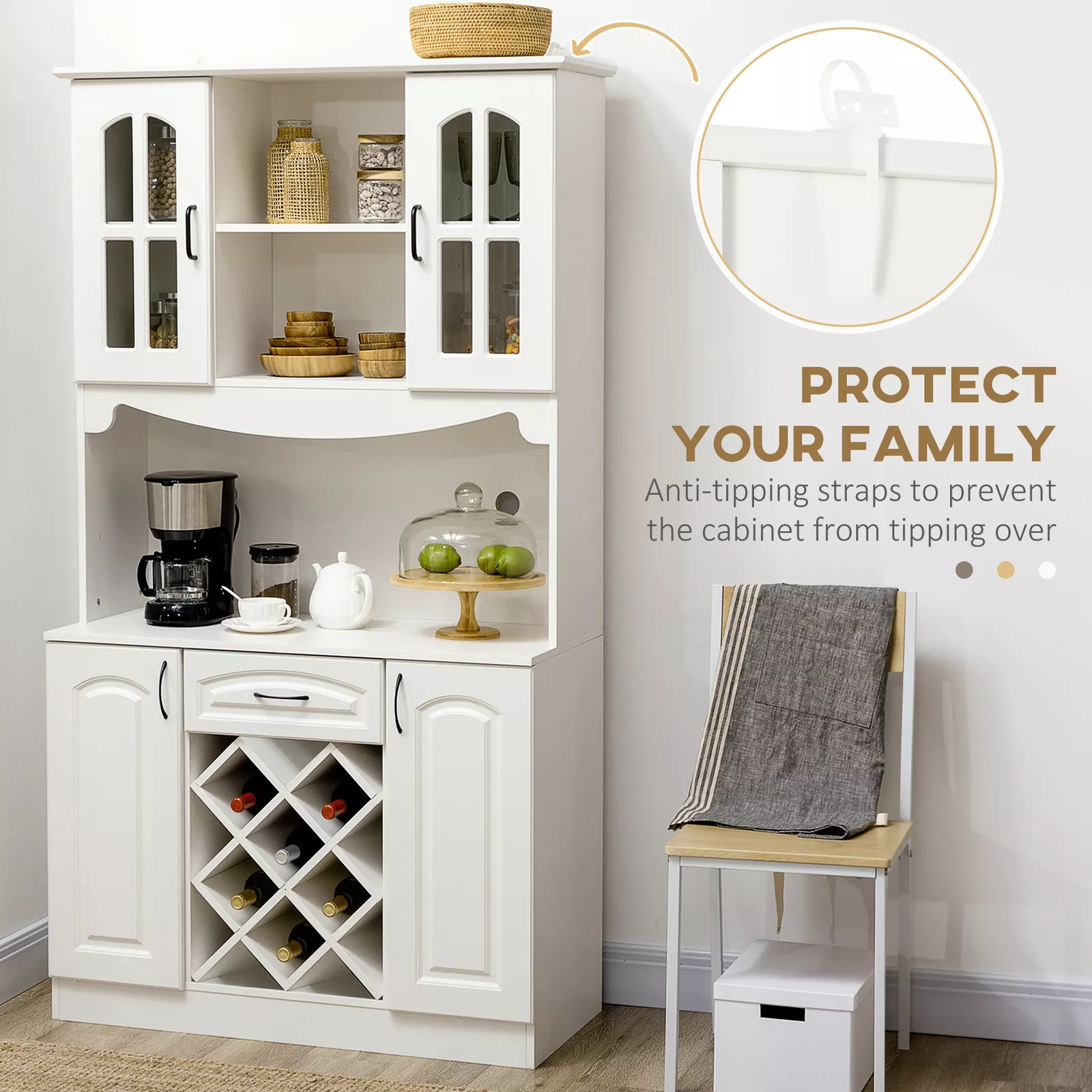 Kacie Hutch Sideboard Buffet Cabinet - Image 7