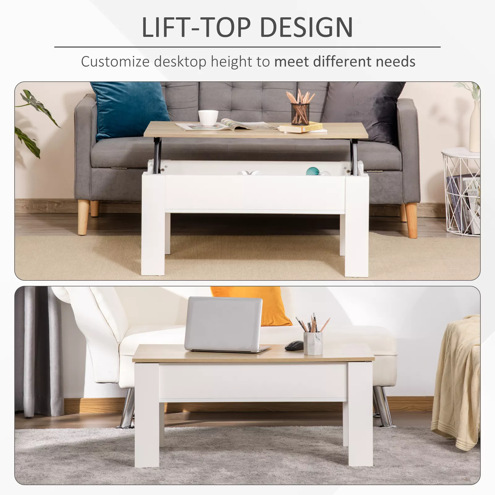 Karl Lift Top Coffee Table With Storage - Image 6
