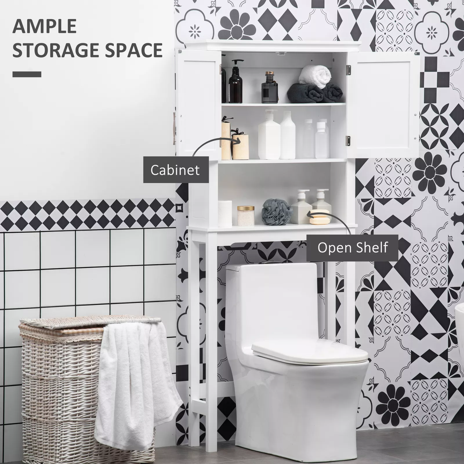 Keeley Over Commode Storage Cabinet - Image 3