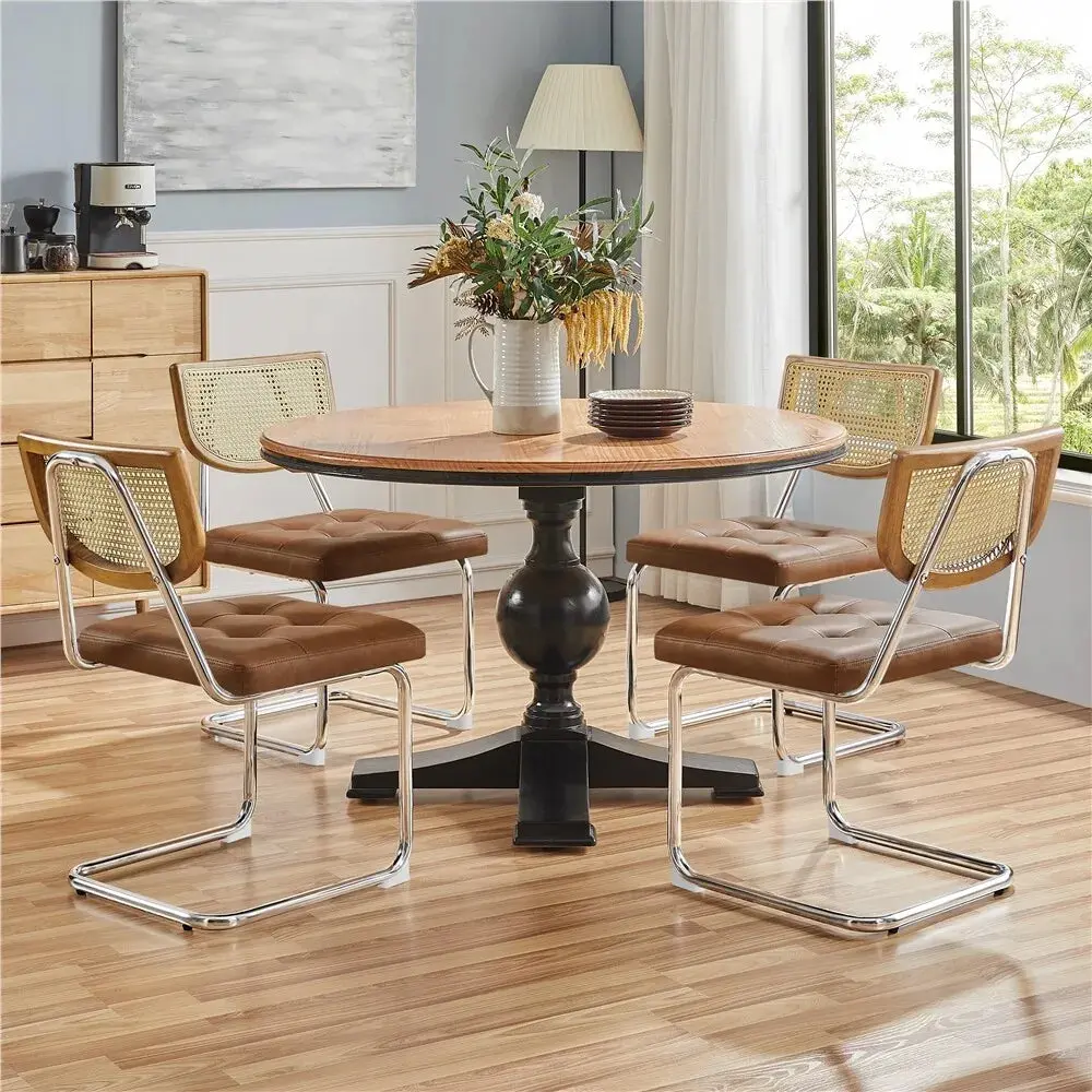 Keith Mid Century Rattan Dining Chair (Set of 2) - Image 2