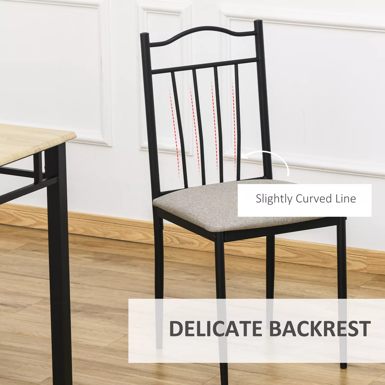 Kent Kitchen Dining Table Set For 4 - Image 5