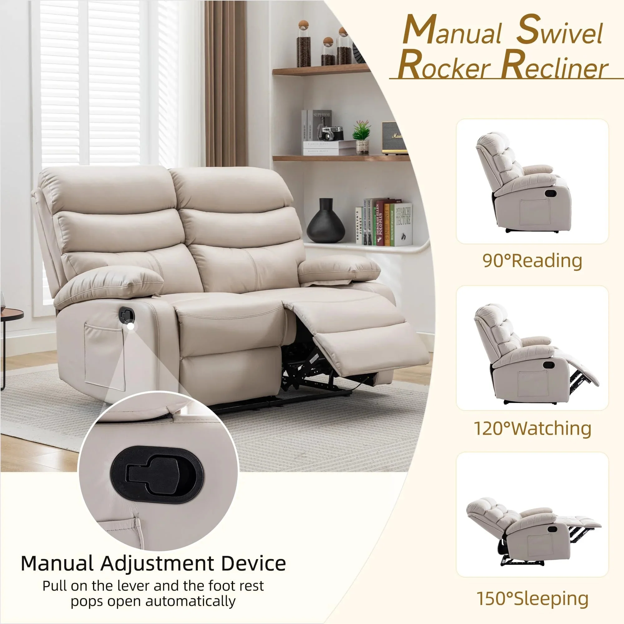 Kerr Leather Recliner Loveseat - Image 4