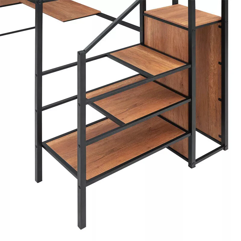 Kezia Full Loft Bed With Desk & Stairs - Image 6