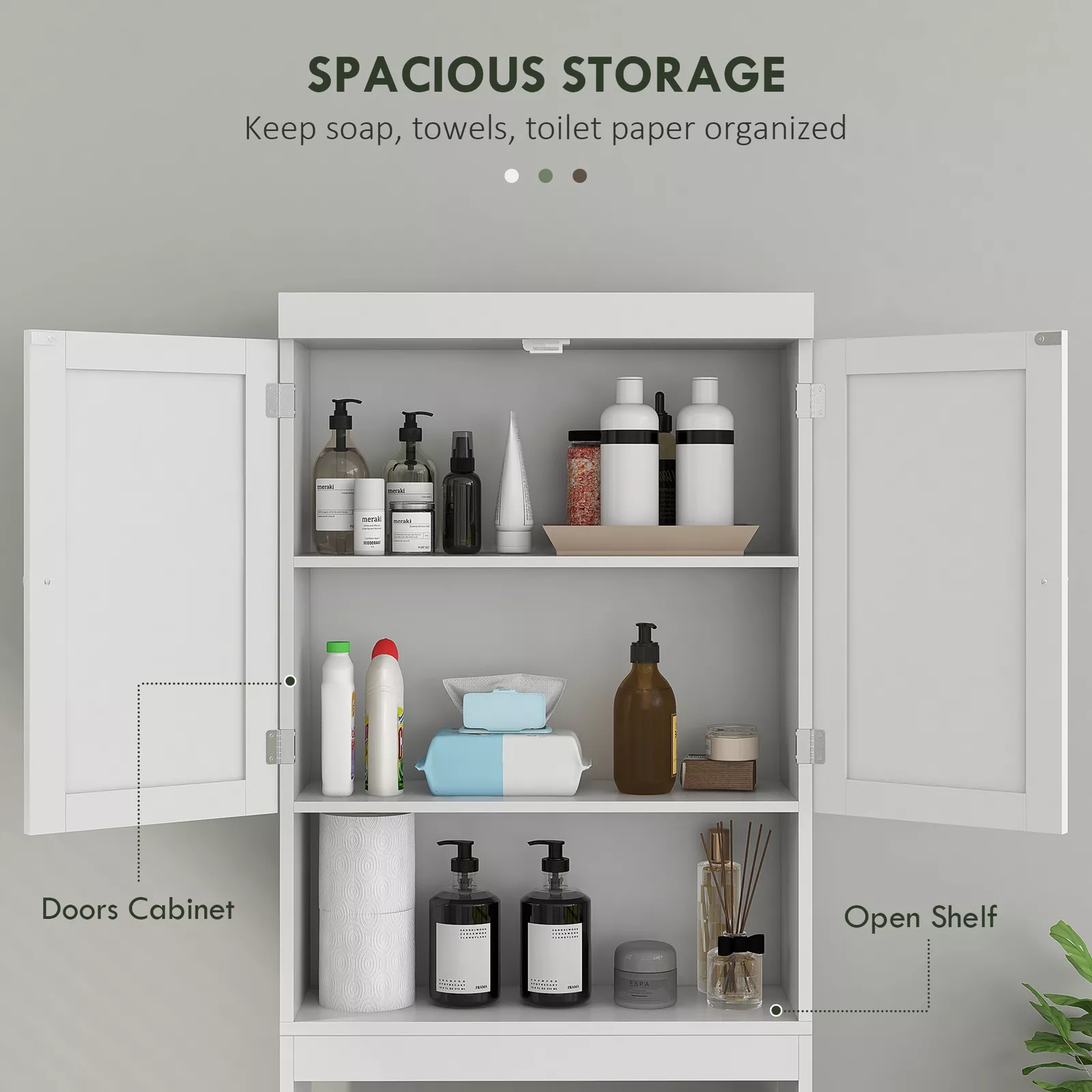 Khan Over Commode Storage Cabinet - Image 3