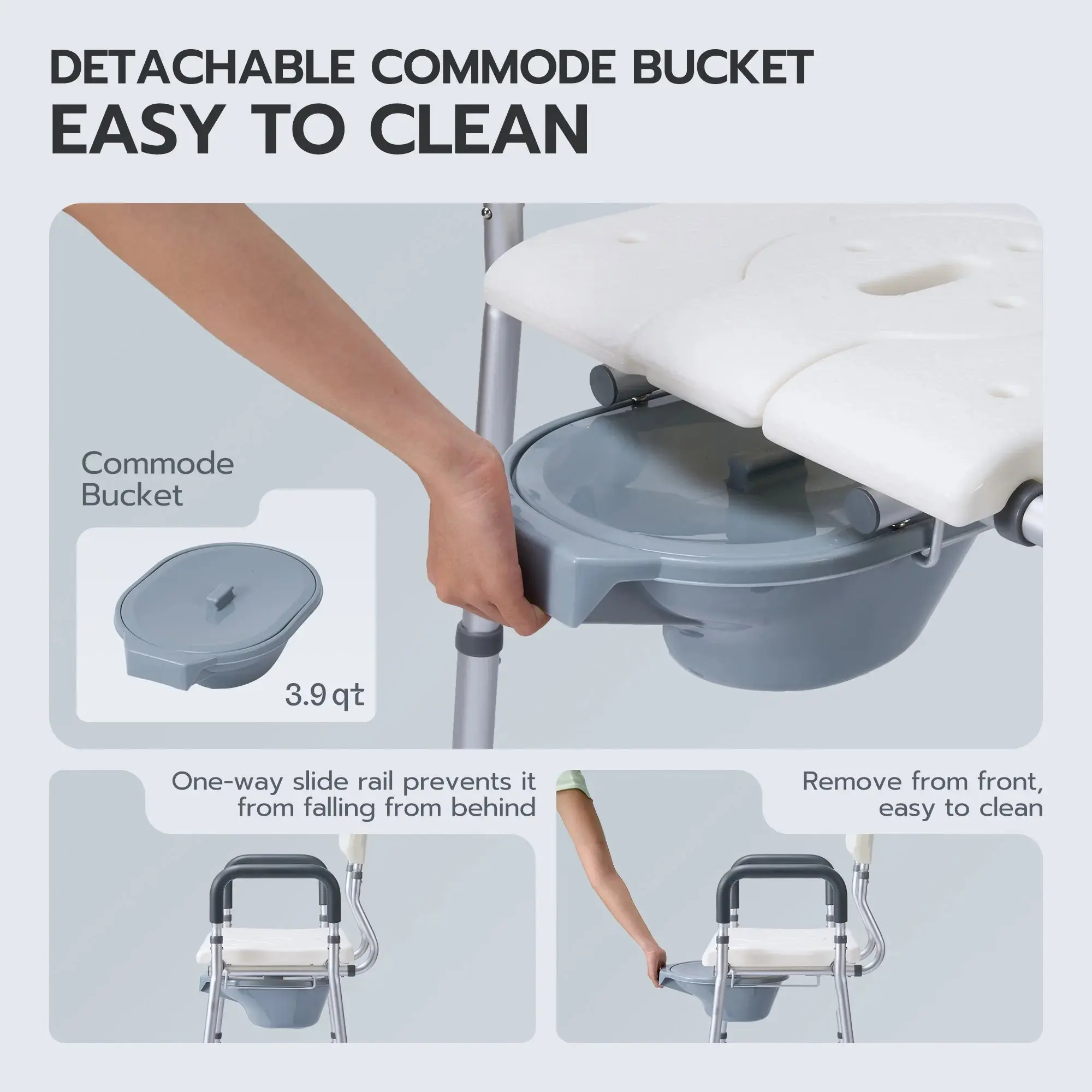 Knox Adult's Bedside Commode Chair - Image 4